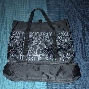 Justice Black Tote Bag